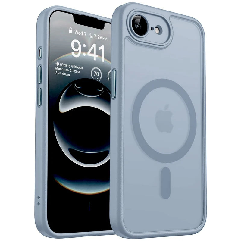 Luxury Matte Hard Case For iPhone 17E 16E 17 16 15 14 13 12 11 Pro Max iPhone17e iPhone16e for Magsafe Charge Translucent Cover