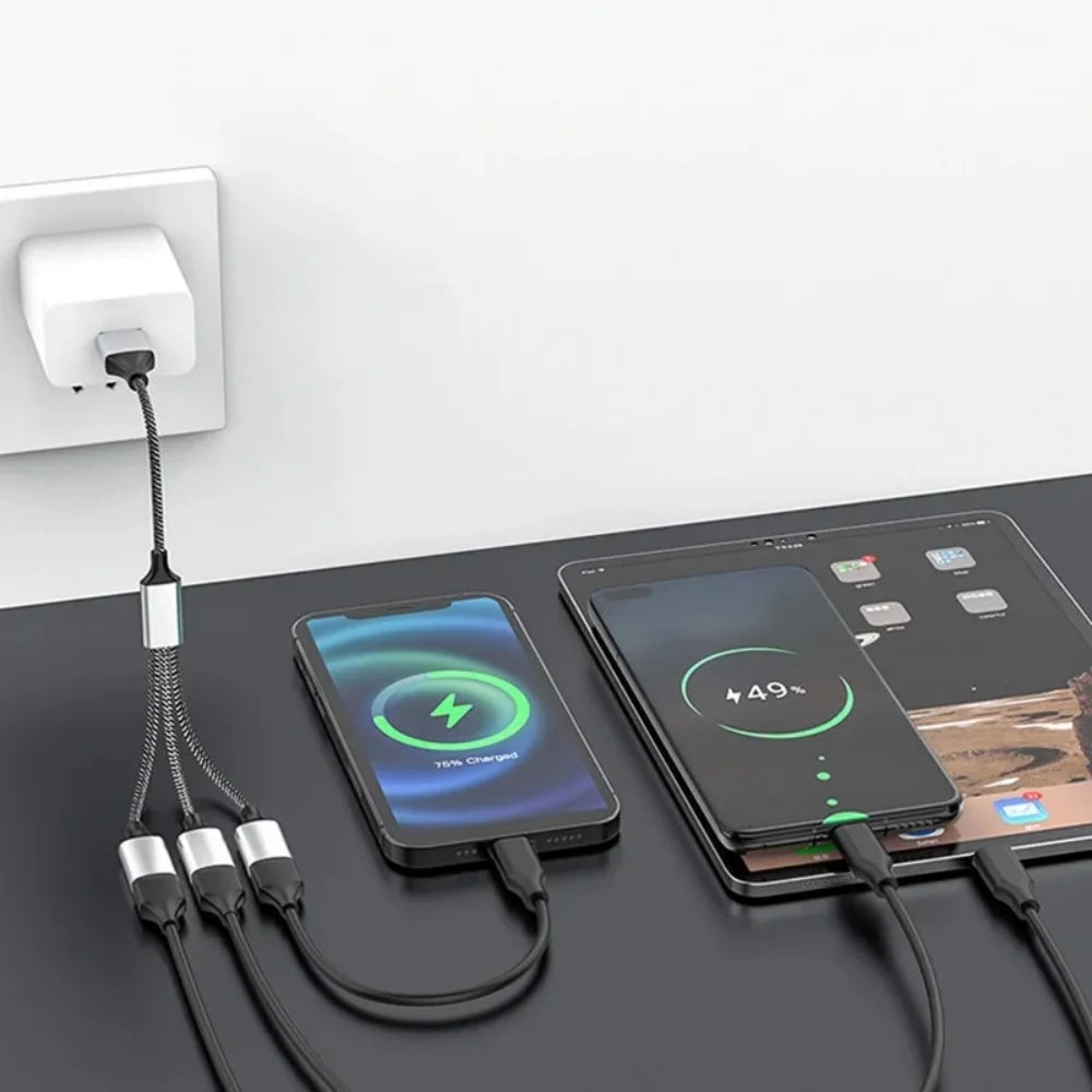 3/4 Ports OTG Multiple Expander Charging Docking USB Cable Splitter HUB Extentions Phone Charger Power Adapter for PC Computer