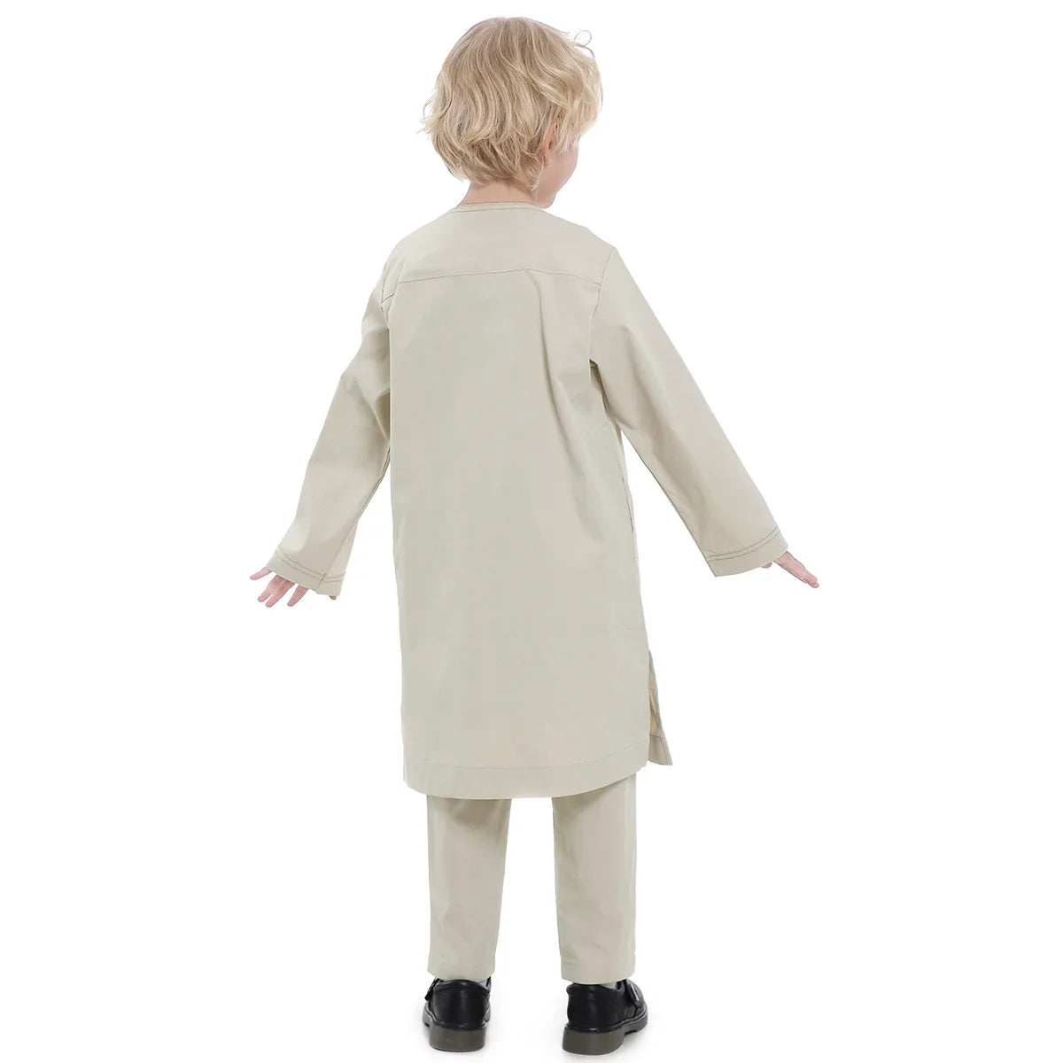 Boys Islamic Thobe – Kids Long Sleeve Traditional Robe
