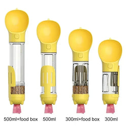 3-in-1 Portable Dog Water Bottle with Food Feeder & Poop Bag Dispenser