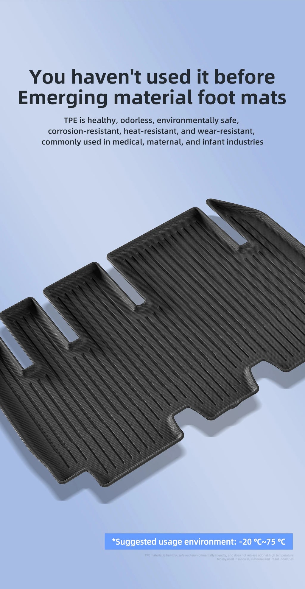 for Tesla Model X 2022-2025 Car Floor Mats TPE Waterproof Wear-resistant Foot Pads Car Accessories Front And Rear Trunk Mat
