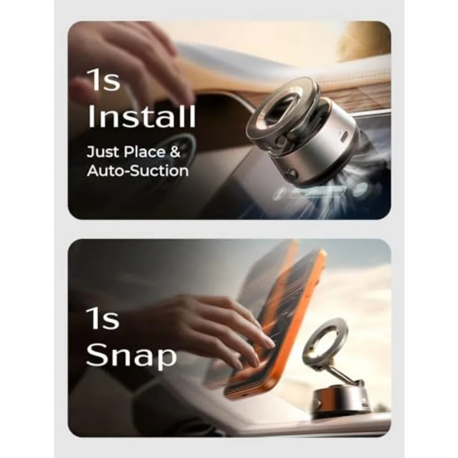 Suction Phone Mount 2026 Auto Vacuum 3.0 360 Adjustable Magnetic Phone Holder for Car Dashboard Universal Magsafe Accessories G