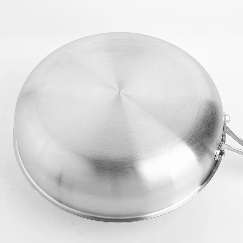 24/26CM Stainless Steel Non-Stick Frying Pan – Honeycomb Design (Gas & Induction Compatible)