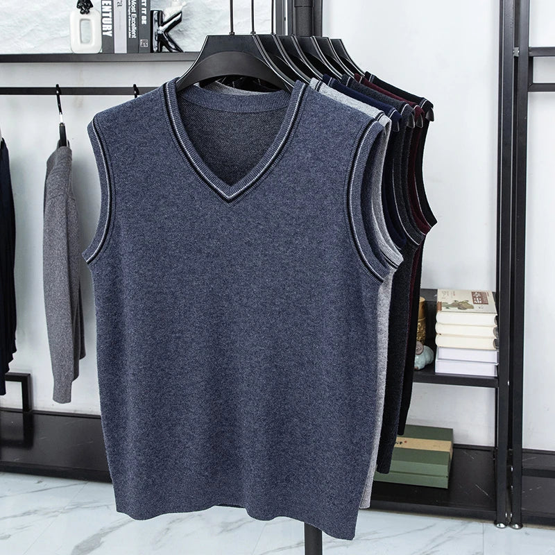 Men’s Casual Sleeveless Knit Vest