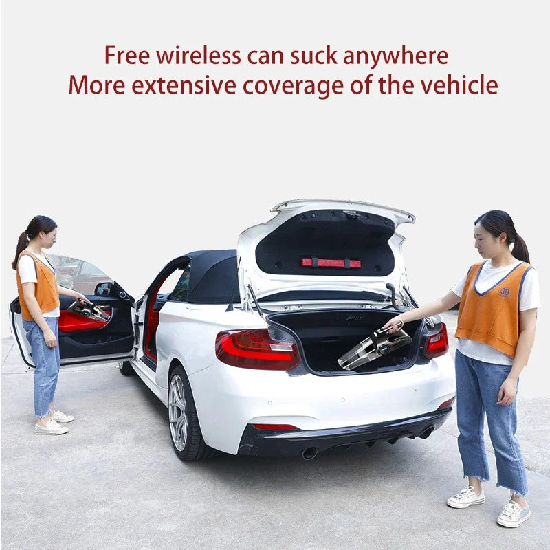 Car Mounted Vacuum Cleaner  Car Inflation Pump  Handheld High Suction Dry and Wet Dual purpose Four in One Vacuum Cleaner
