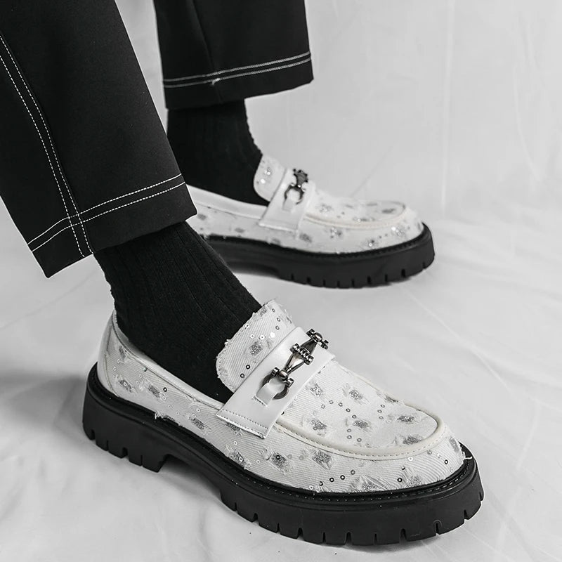 Hot selling thick soled men's shoes Trendy brand designer style Outdoor fashion street walking Daily Young Work Shoes 38-46