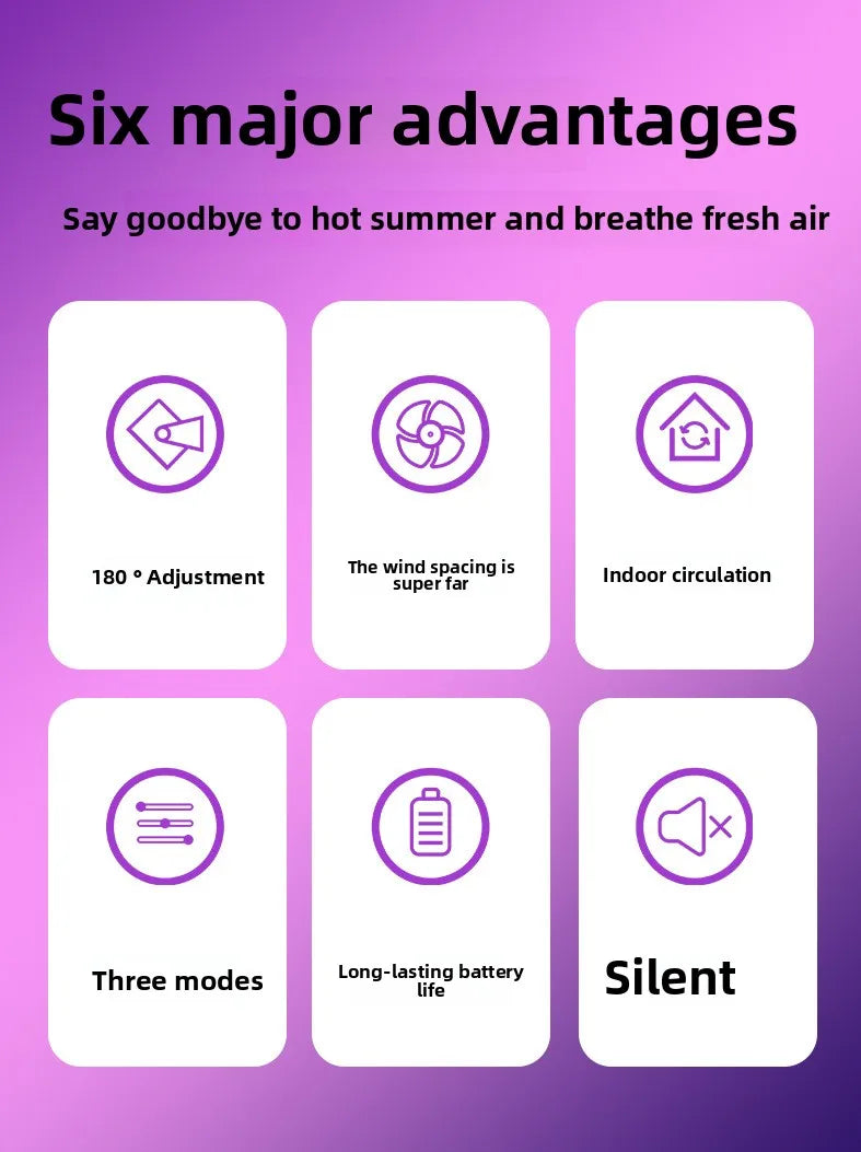 Portable Rechargeable Electric Fan Circulator – Quiet Wireless Desktop Cooling Fan for Home & Office