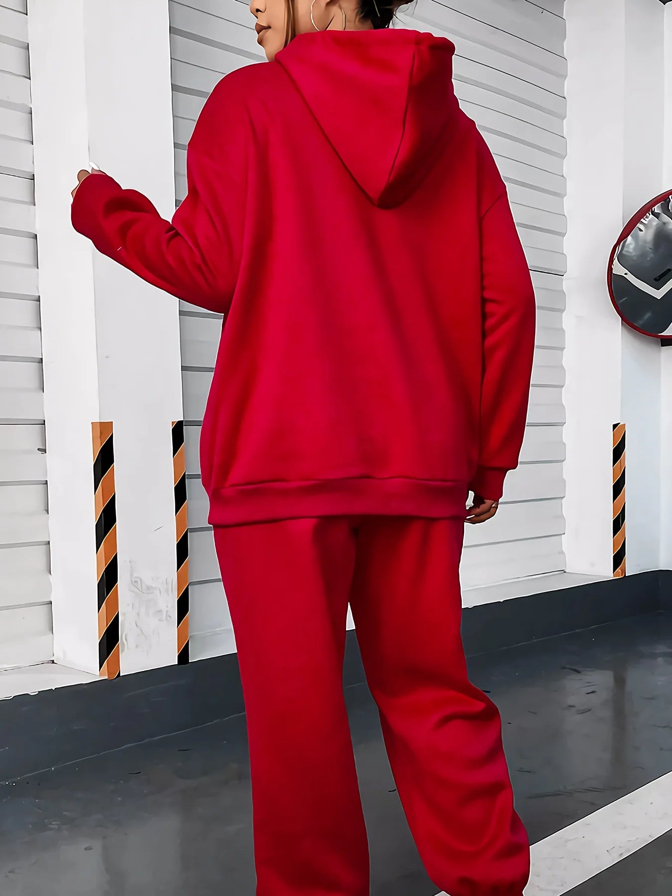 Women’s Warm Hoodie Sweatpants Set Plush Fleece Two Piece Outfit