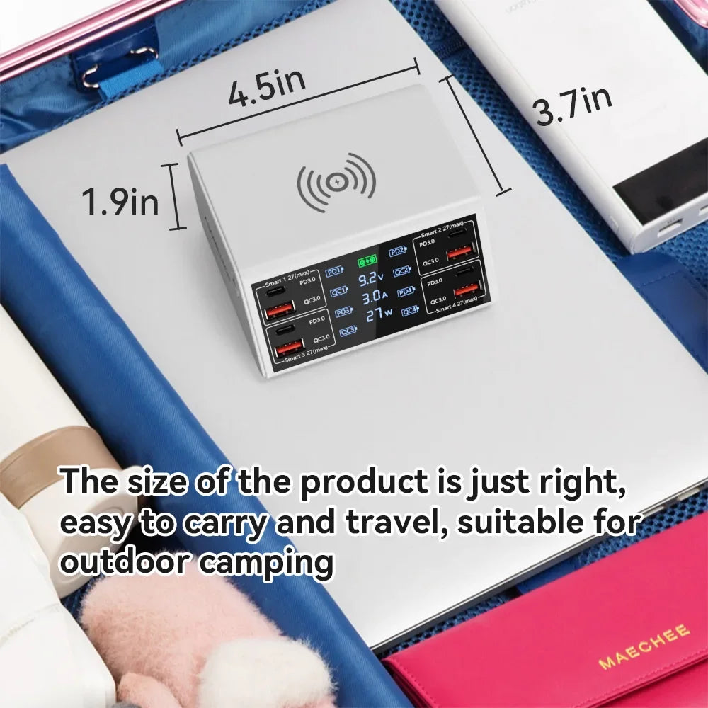 100W QC 3.0 USB Charger Wireless Charger Quick Charge PD USB C Charger Phone Accessories Fast Charger For iPhone 12 13 Xiaomi