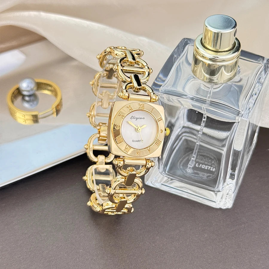 Women’s Luxury Crystal Bracelet Watch Set