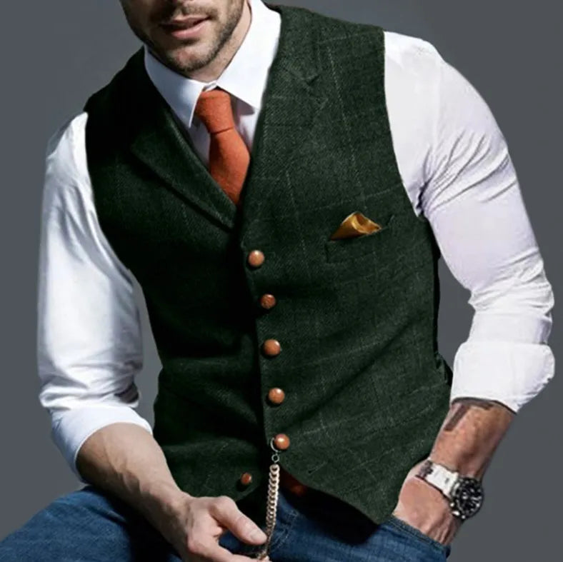 Men’s Formal Slim Fit Vest with Pockets