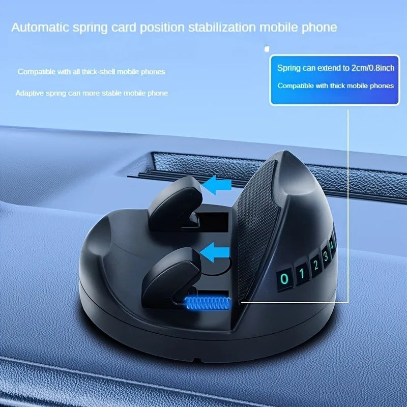 Ergonomic Car Mount with 360° Rotation - Easy One-Handed Operation for Your Smartphone
