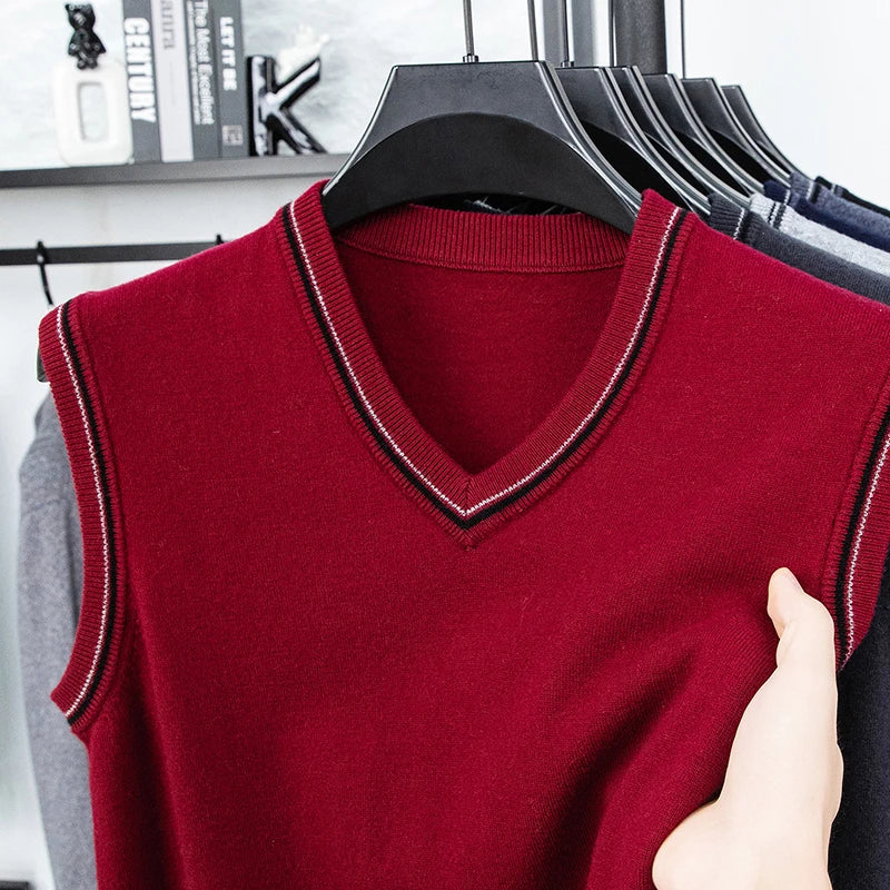 Men’s Casual Sleeveless Knit Vest