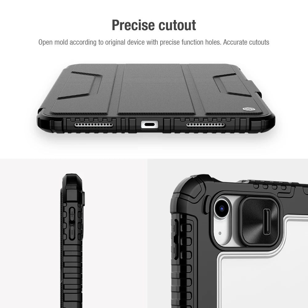 Nillkin For iPad 11 A16 2025/iPad 10.2/iPad 10.9 2022/10th gen Bumper Leather Pro Tablet shell with pen slot protective cover