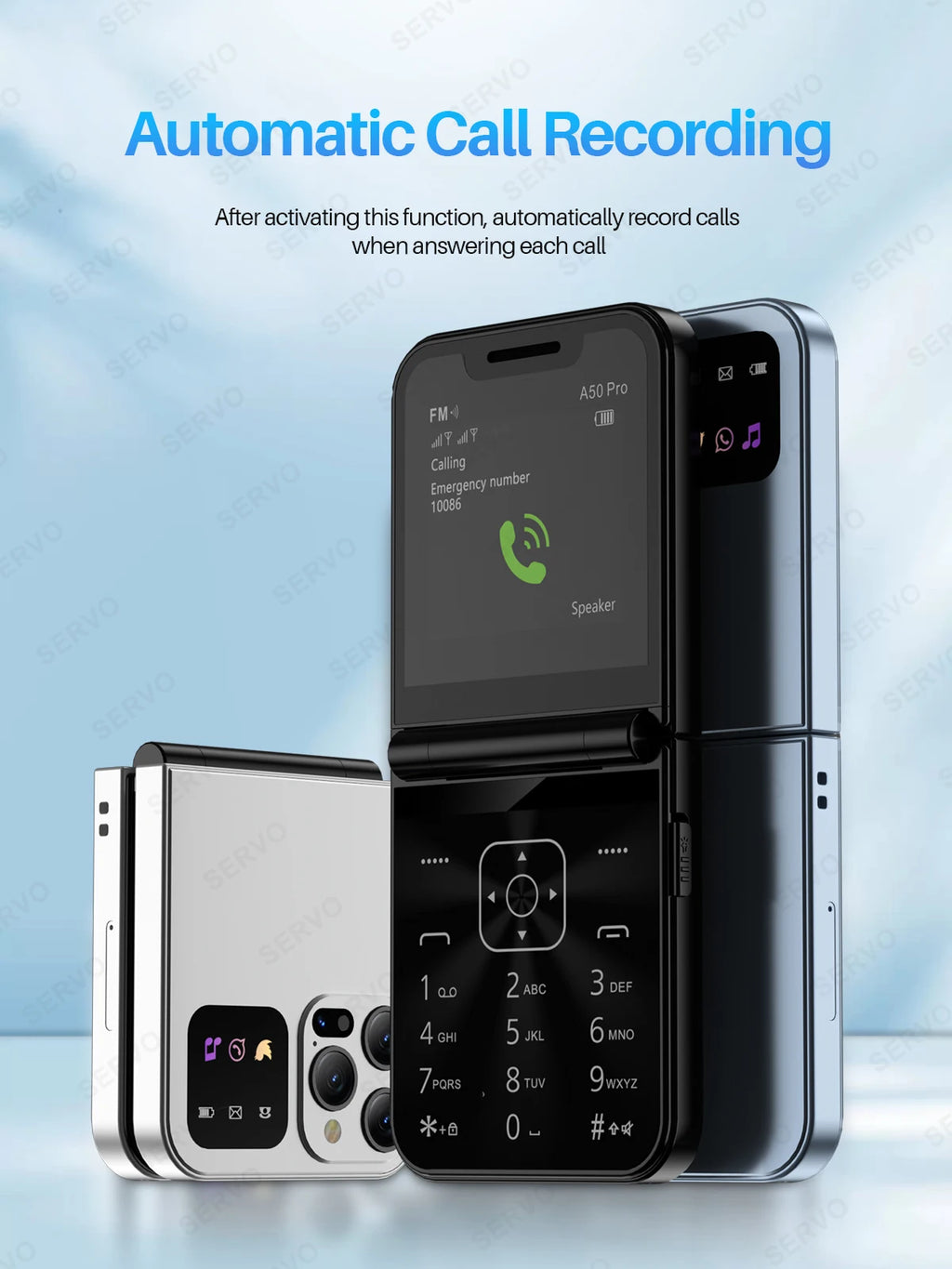 Color Flip Mobile Phone Auto Call Record FM Radio Speed Dial Magic Voice GSM Dual SIM Unlocked Foldable Cellphones