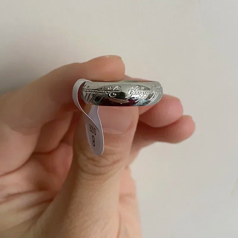 Language Rings for Unisex Fashion Accessories Stainless Steel Jewelry