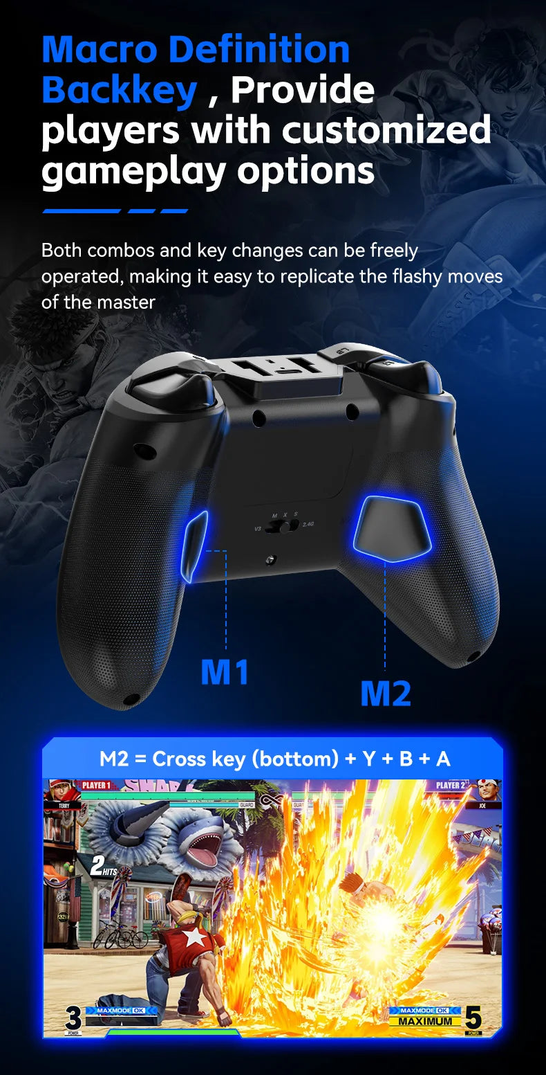 Gwireless  mobile game controller with Hall trigger and Hall joystick supporting switch/pc/android/IOS