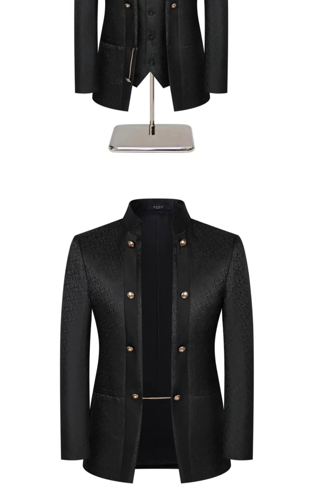 Men’s Slim-Fit Formal 3-Piece Suit Set