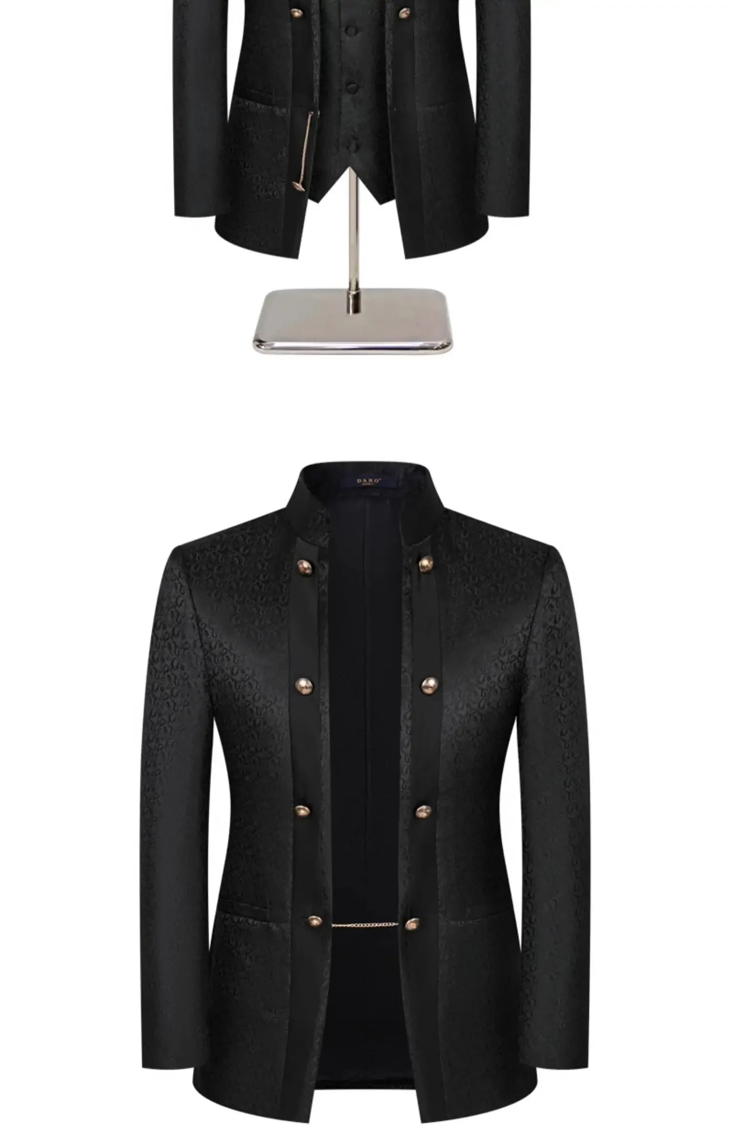 Men’s Slim-Fit Formal 3-Piece Suit Set