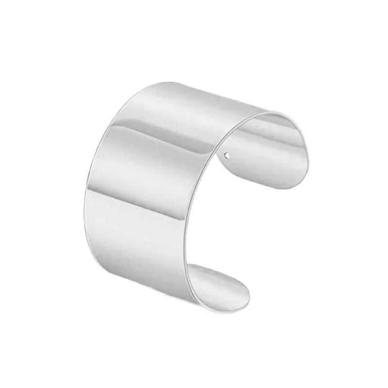 Unisex Wide Open Cuff Bracelet – Gold & Silver Tone Adjustable Metal