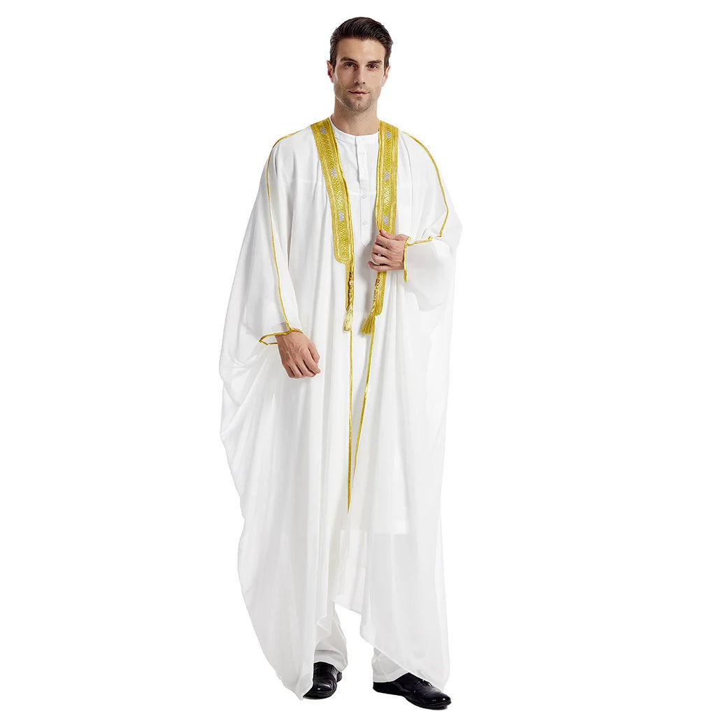 Men’s Jubba Thobe – Long Sleeve Islamic Traditional Robe