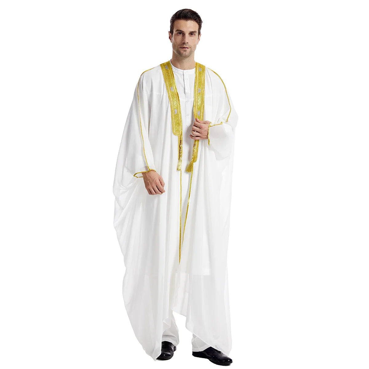 Men’s Jubba Thobe – Long Sleeve Islamic Traditional Robe