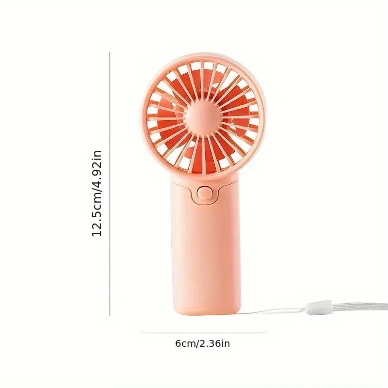 Cute Mini Fan Portable Handheld Fan Lightweight Handy Fan Pocket Size Low Noise Small Electric Fan Student Gift Outdoor Fan