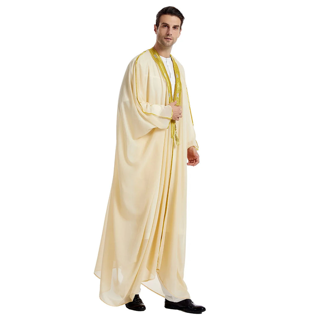 Men’s Jubba Thobe – Long Sleeve Islamic Traditional Robe