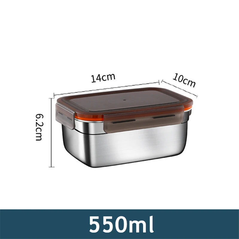 Keep your food fresh with this 304 Stainless Steel Bento Lunch Box. Airtight, leakproof, and eco-friendly design — ideal for school, work, or travel meals.