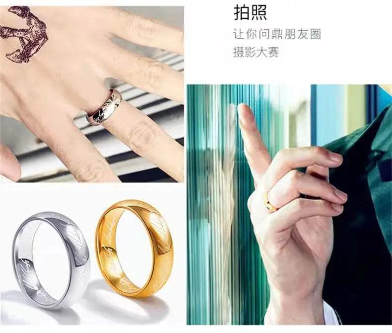 Couple Rings Set – Matching Stainless Steel Rings for Men and Women