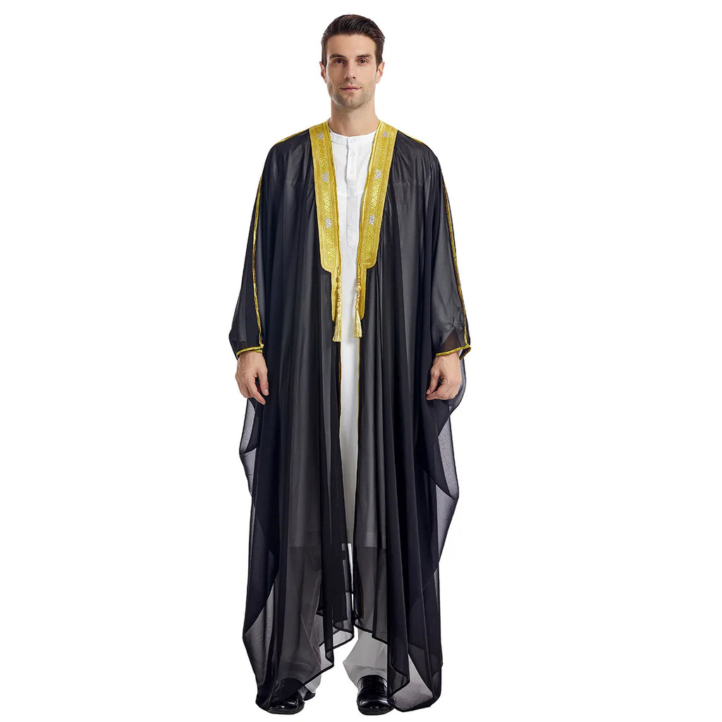 Men’s Jubba Thobe – Long Sleeve Islamic Traditional Robe