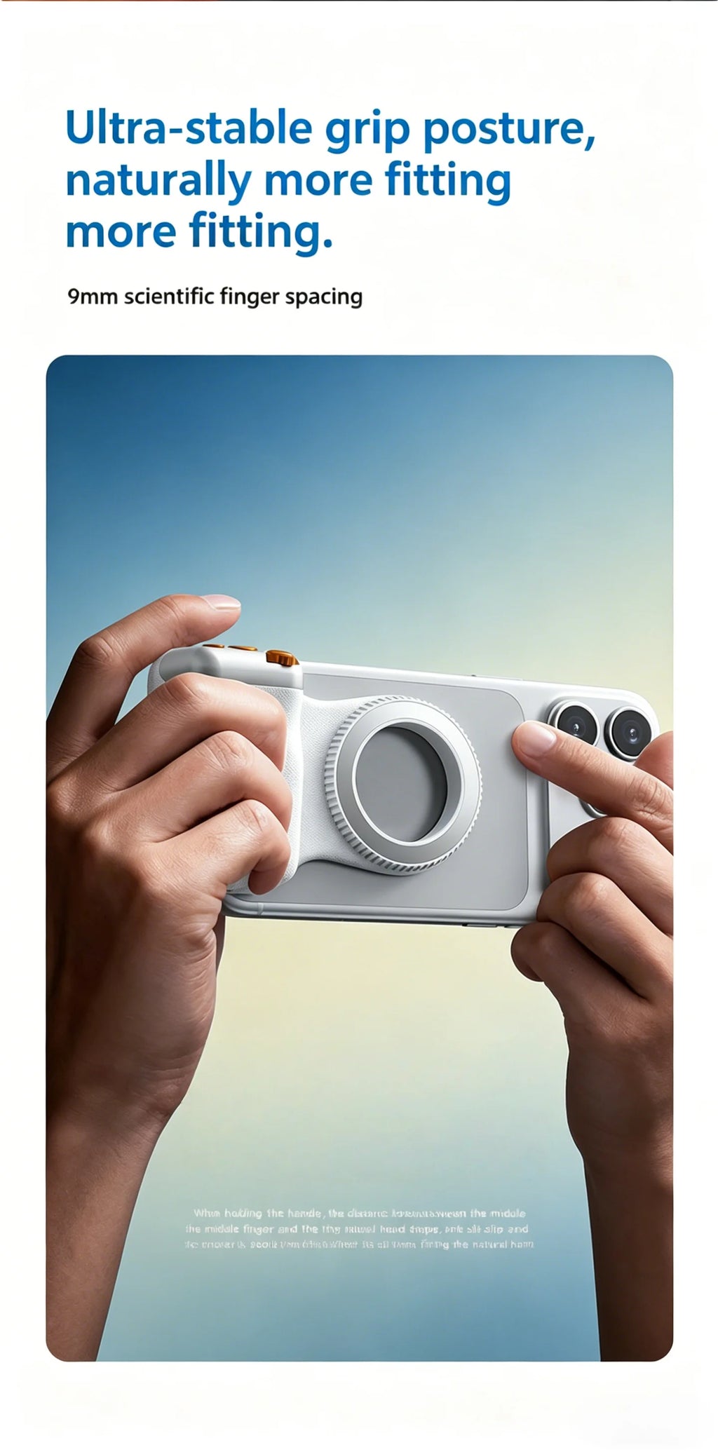 New Magnetic Camera Grip, Bluetooth Zoom Remote, Anti-Shake Handheld Stabilizer for Smartphone Photography