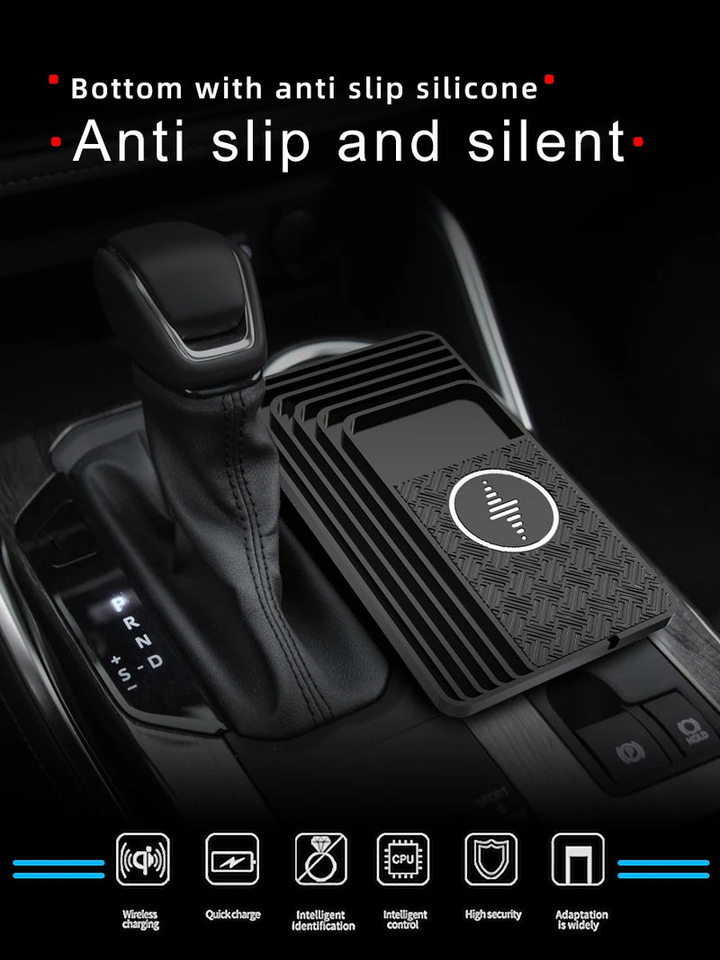 Customizable design for car wireless charger, mobile phone wireless fast charging board, multi device charging station, 15W anti