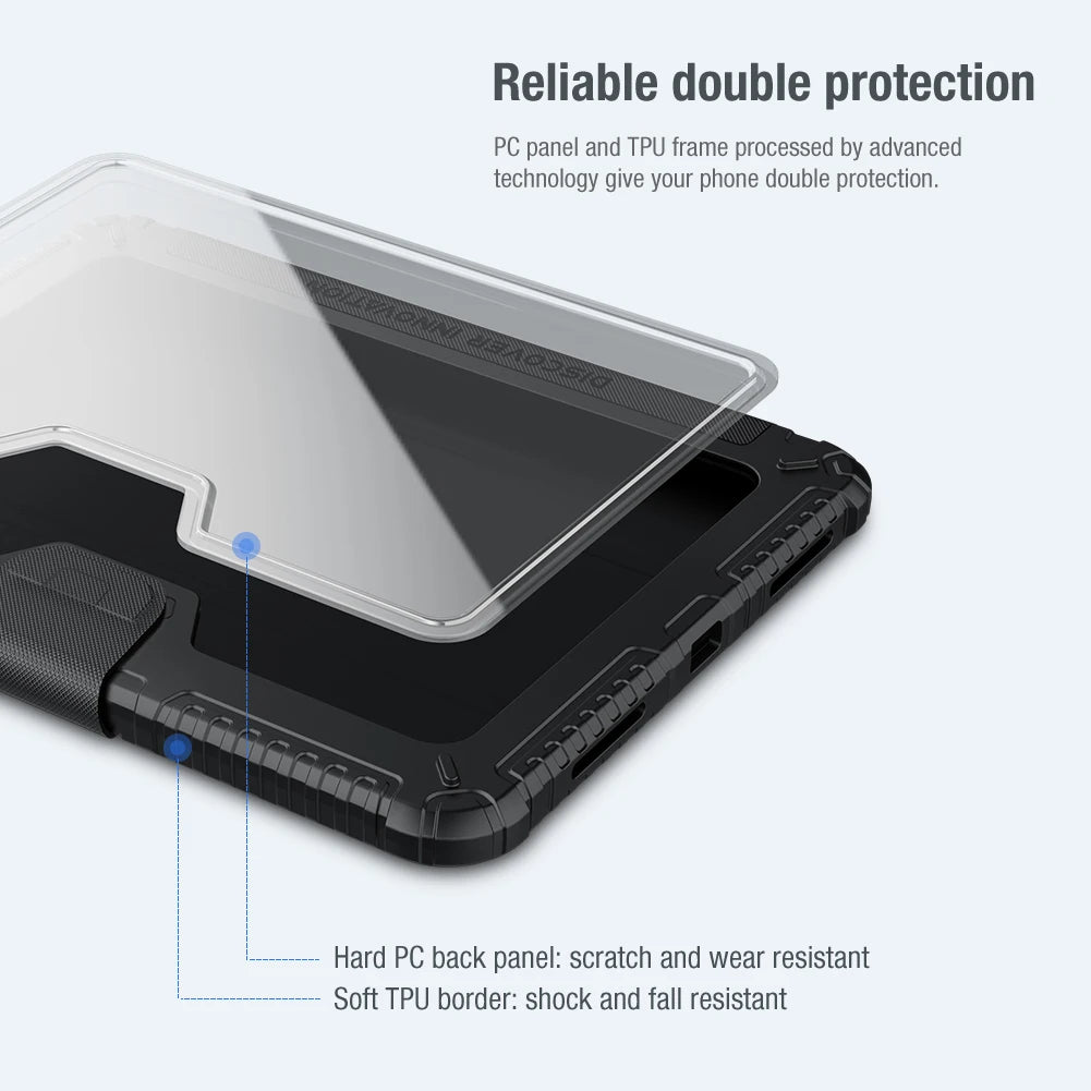 Nillkin For iPad 11 A16 2025/iPad 10.2/iPad 10.9 2022/10th gen Bumper Leather Pro Tablet shell with pen slot protective cover