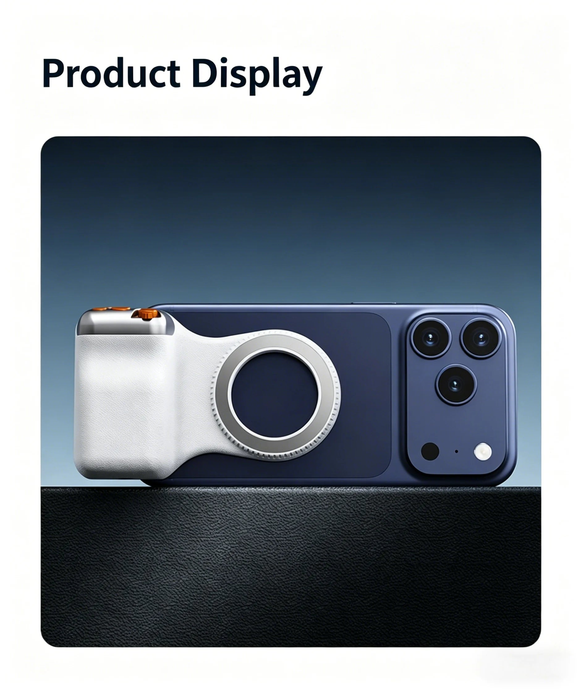 New Magnetic Camera Grip, Bluetooth Zoom Remote, Anti-Shake Handheld Stabilizer for Smartphone Photography