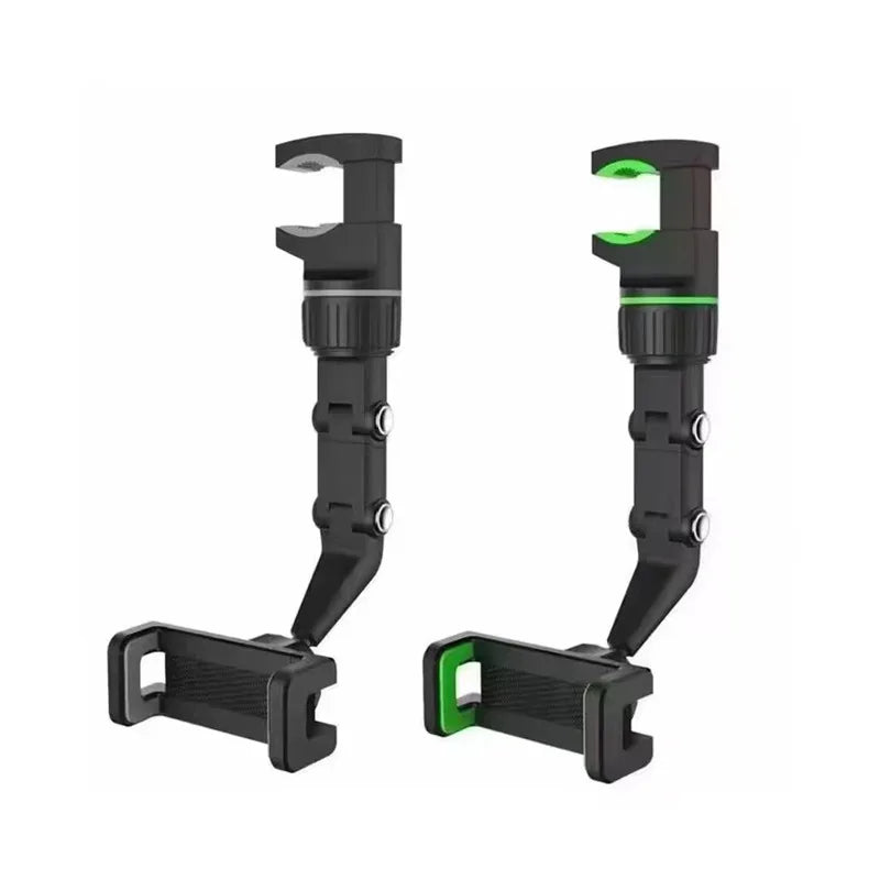 For All Car Rearview Mirror Phone Holder 360° Rotatable and Retractable Car Phone Mount Multifunctional Rear View Mirror Holder