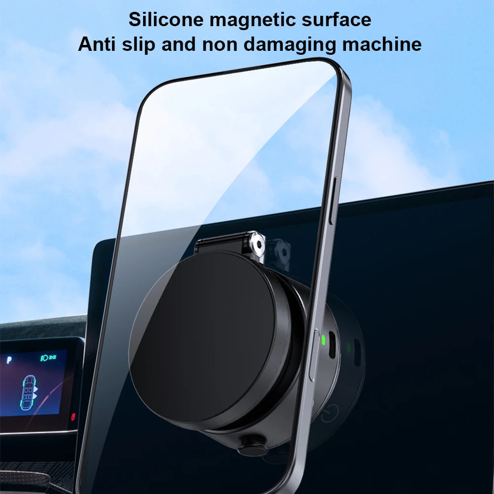 Magnetic Vacuum Car Phone Holder 360° Rotatable Folding Intelligent Car Mount Magnetic Car Stable Holder for iPhone