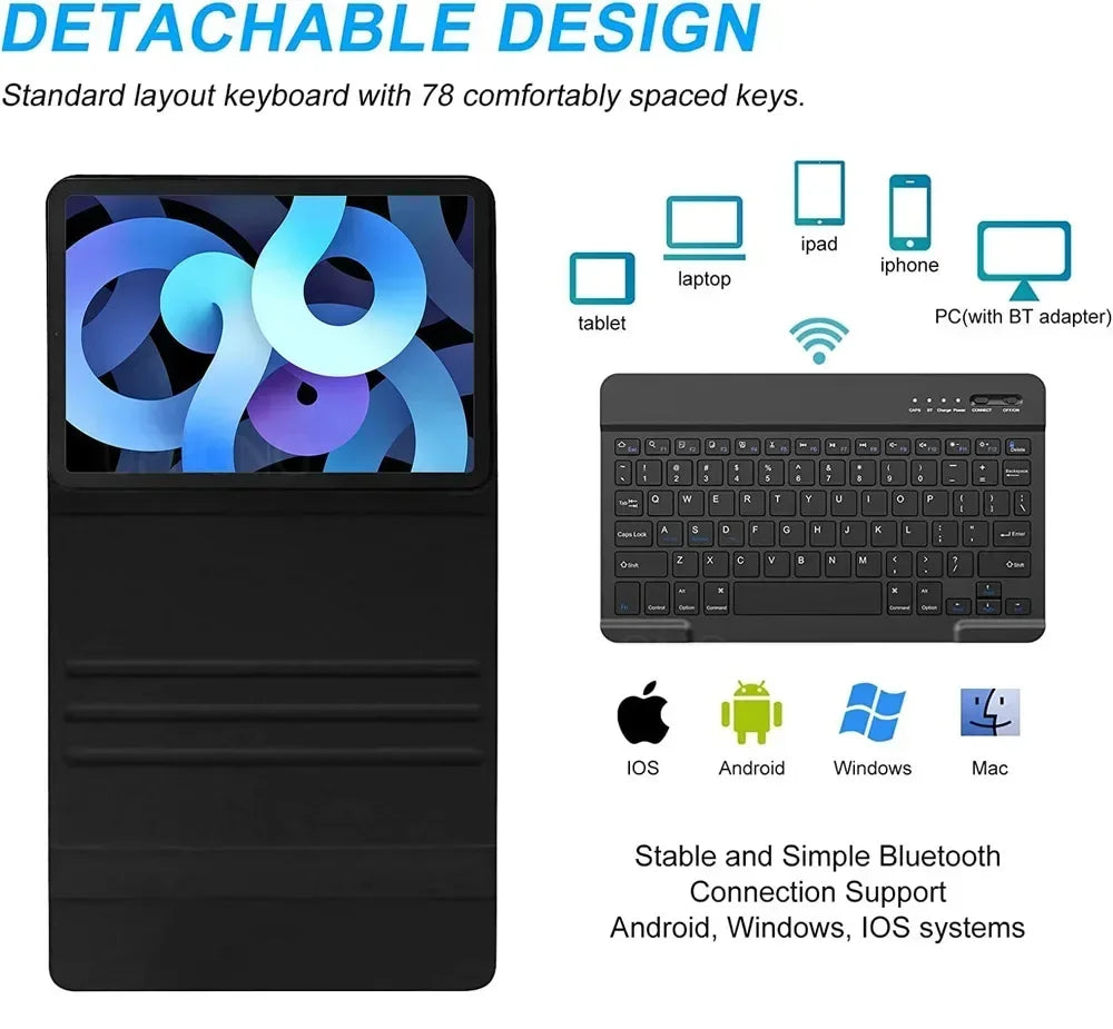 Keyboard Cover for Honor Case Pad X8a 11 inch 2024 with Bluetooth Keyboard Tablet Case for Honor Pad X8a 11" Funda