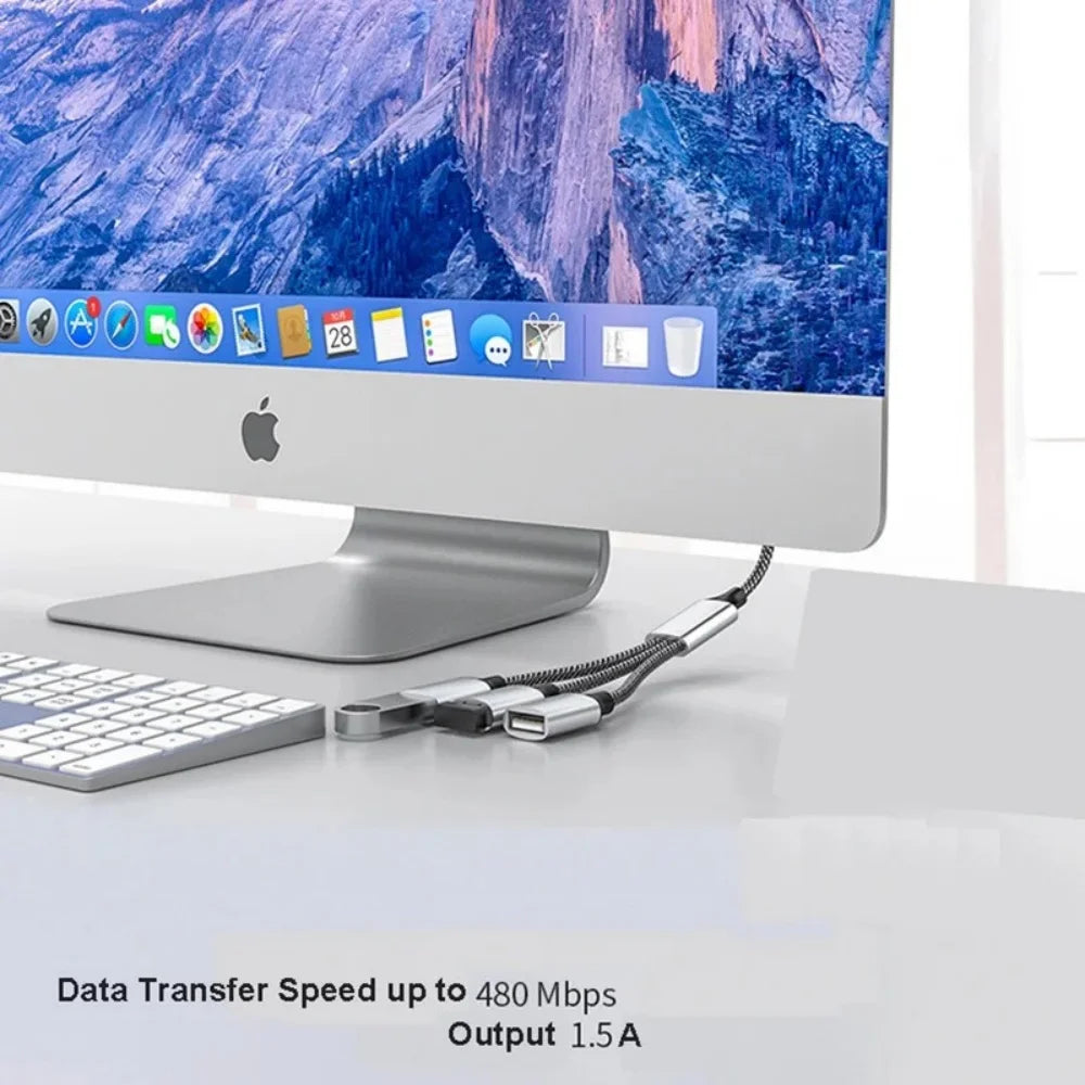 3/4 Ports OTG Multiple Expander Charging Docking USB Cable Splitter HUB Extentions Phone Charger Power Adapter for PC Computer