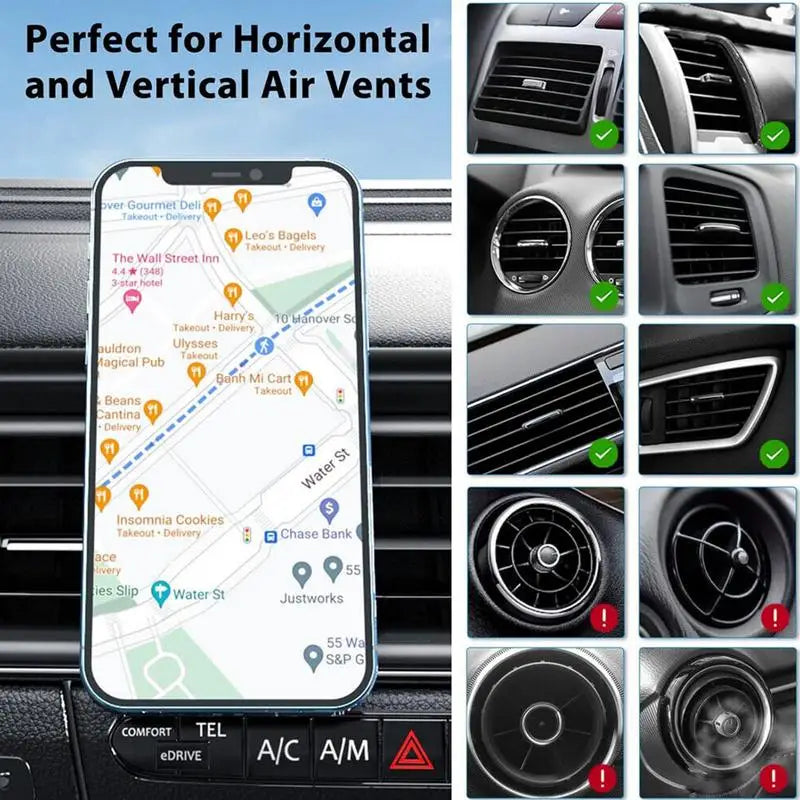 Magnetic Car Phone Mount For Phone Holder Car Air Vent Stand Magnet Car Air Vent Clip Cellphone Mount