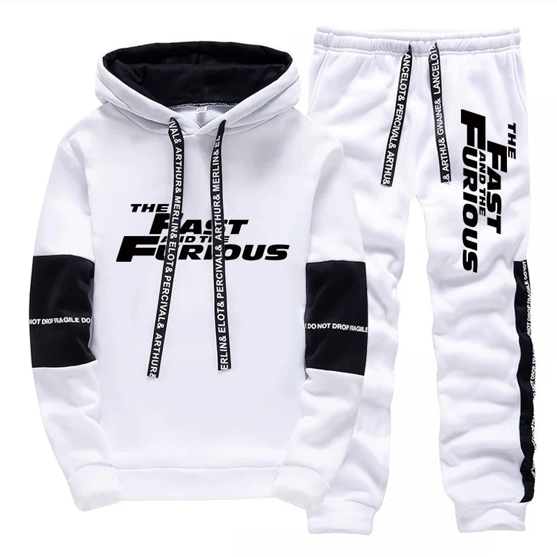 Men’s Hooded Tracksuit Set – Casual Long Sleeve Hoodie & Jogger Pants Outfit