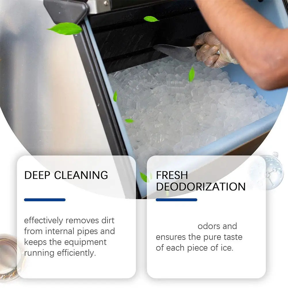 12pcs Ice Machine Cleaning Tablets Home Appliance Care Descaling Deodorizing Prolonging Ice Maker Lifespan Household Tool