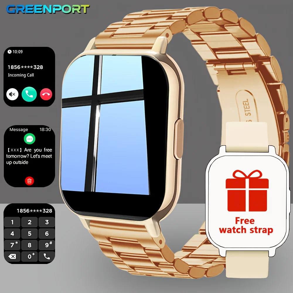 Smart Watch for Men & Women - Multi-Function Fitness Tracker with Call/Message/Weather/Alarm/Remote Camera Control, USB-Powered