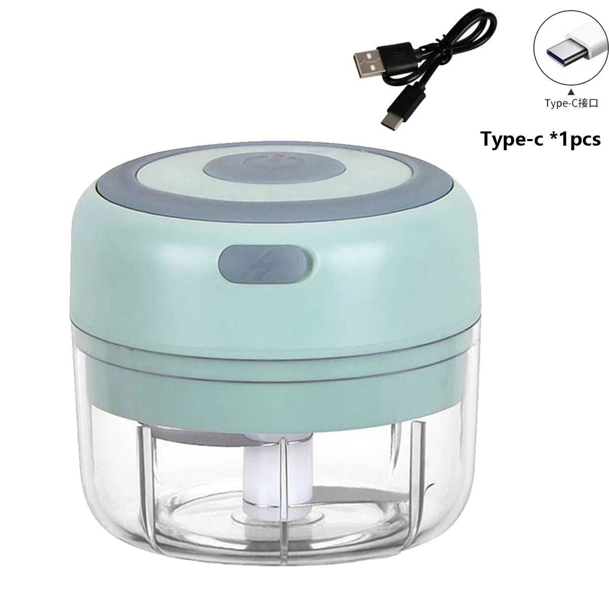 Mini Electric Food Chopper – Portable USB Rechargeable Vegetable Cutter