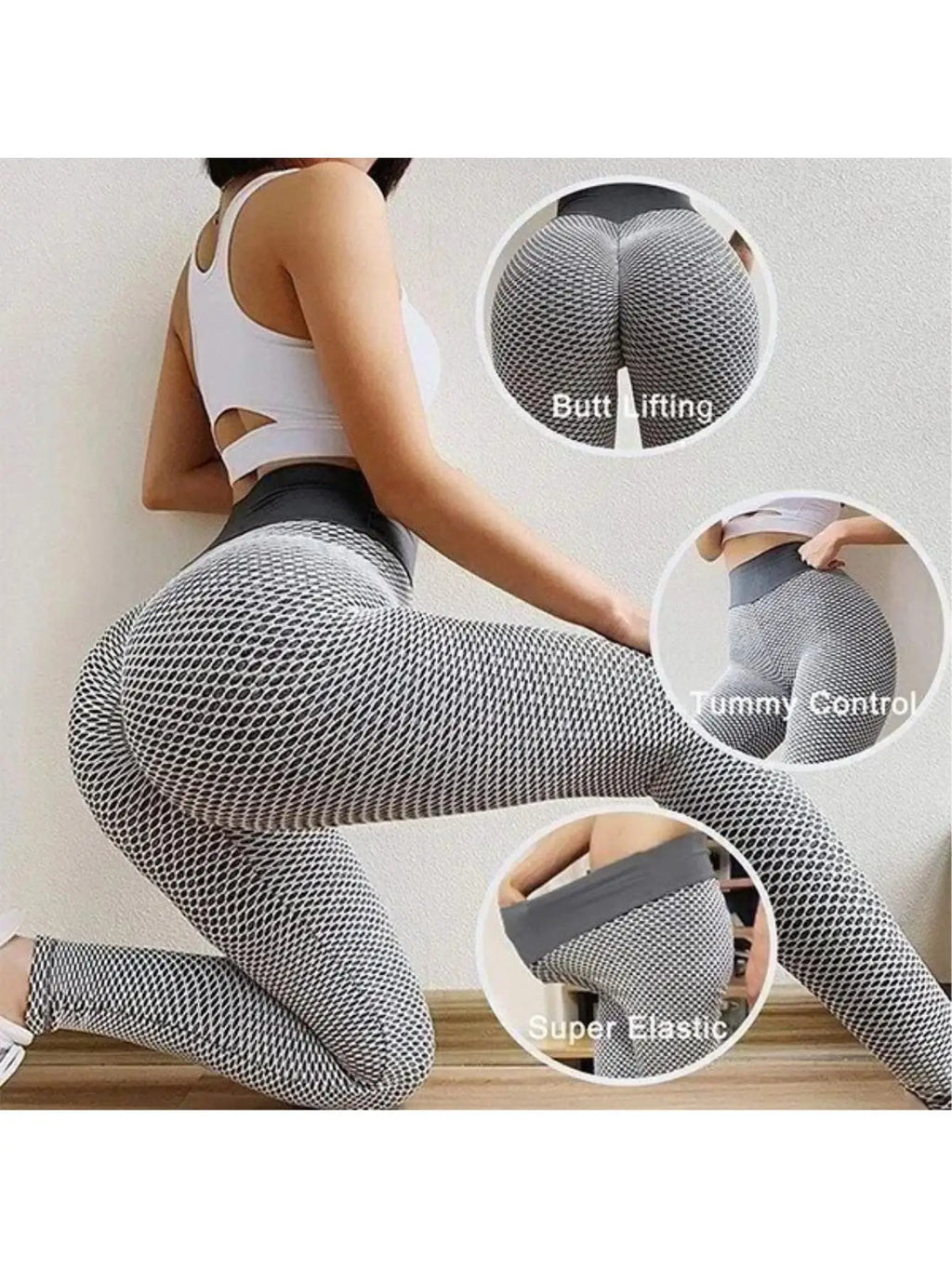 High Waist Yoga Pants Butt Lifting Tights, Shaping Seamless, Tummy Control Scrunch, Gym Yoga Casual