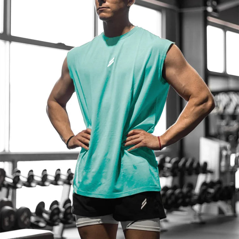 Men’s Sleeveless Workout Tank Top – Quick Dry Breathable Gym Shirt