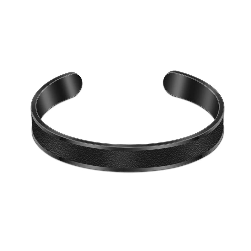 Stainless Steel Open Cuff Bracelet – Unisex Fashion Bangle