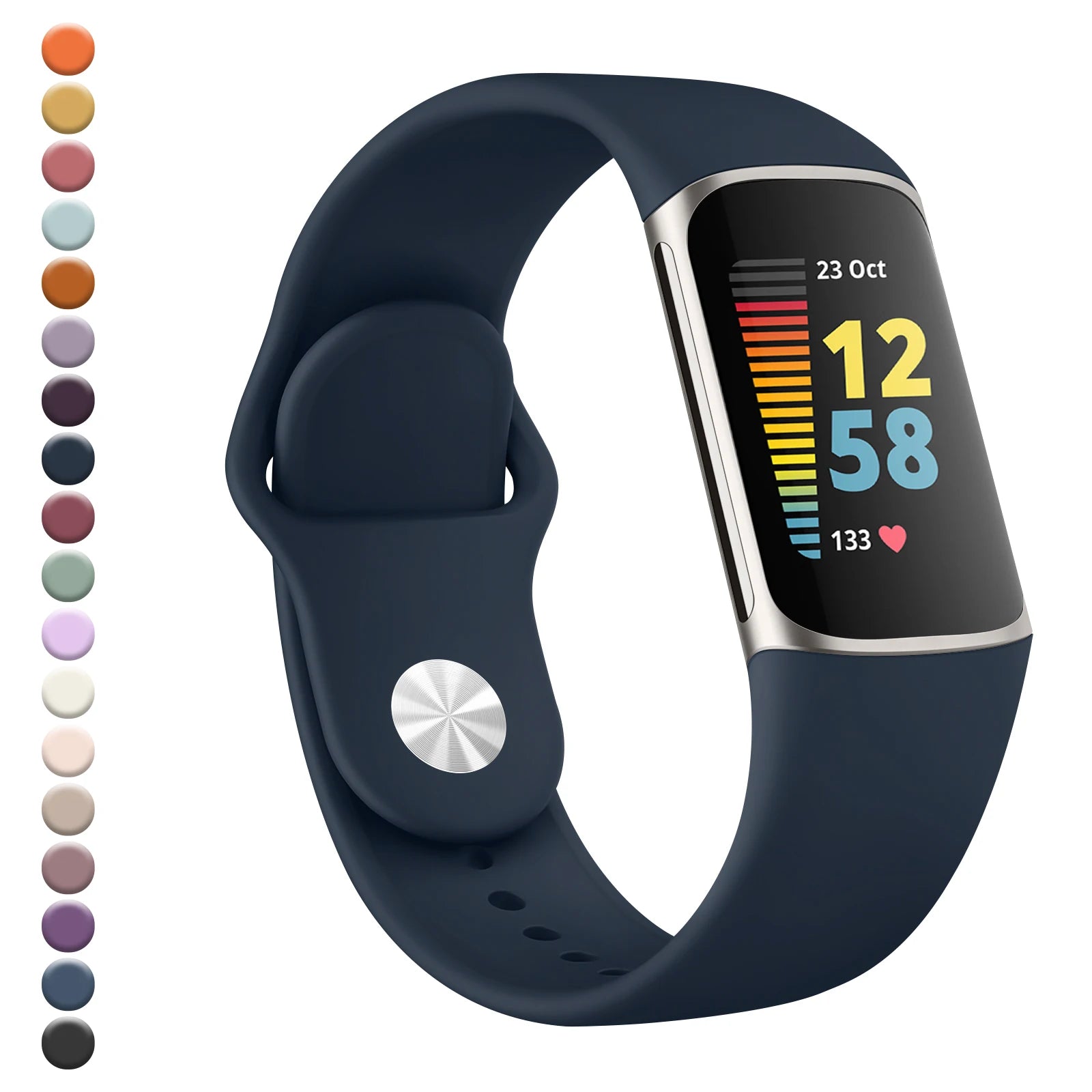 Watchband for Fitbit Charge 6 5 Strap Silicone Wristband for Fitbit Charge 5 6 Sport Bracelet Replacement Smartwatch Accessories