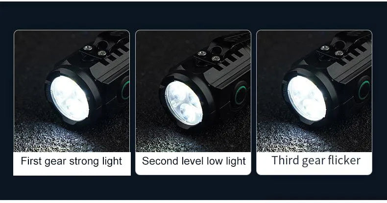 New Powerful Flashlight 3 Core LED Mini Tactical Flashlight Rechargeable High Power LED Torch Metal Pen Clip Hand Lamp