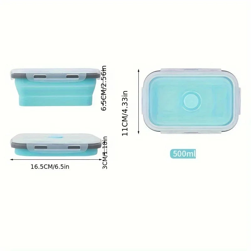 Collapsible Food Storage Containers with Airtight Lids – Reusable Lunch & Meal Prep Boxes”